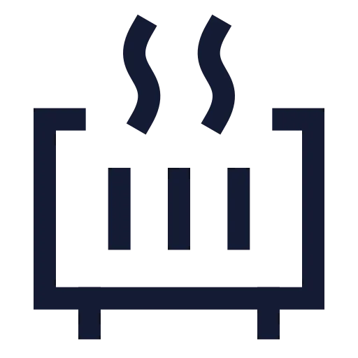 Heater Icon in Stroke Sharp style