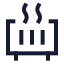 Heater icon with stroke sharp style