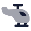 Helicopter icon with bulk rounded style