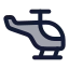 Helicopter icon with duotone rounded style