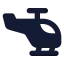 Helicopter icon with solid standard style