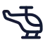 Helicopter icon with stroke rounded style