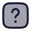 Helpsquare icon with duotone rounded style