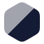 Hexagon icon with bulk rounded style