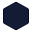 Hexagon icon with solid standard style