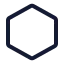 Hexagon icon with stroke standard style