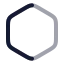 Hexagon icon with twotone rounded style