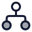 Hierarchycircle icon with duotone rounded style