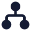 Hierarchycircle icon with solid standard style