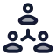 Hierarchy icon with duotone rounded style