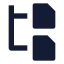 Hierarchyfiles icon with solid sharp style