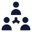 Hierarchy icon with solid sharp style