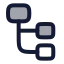 Hierarchysquare icon with duotone rounded style