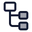 Hierarchysquare icon with duotone standard style
