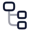 Hierarchysquare icon with twotone rounded style