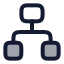 Hierarchysquare icon with duotone rounded style
