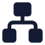 Hierarchysquare icon with solid standard style