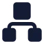 Hierarchysquare icon with solid standard style