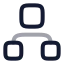 Hierarchysquare icon with twotone rounded style