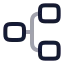 Hierarchysquare icon with twotone rounded style