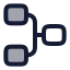 Hierarchysquare icon with duotone rounded style