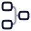 Hierarchysquare icon with twotone rounded style