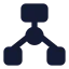 Hierarchysquare icon with solid standard style