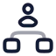 Hierarchysquare icon with twotone rounded style