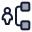 Hierarchysquare icon with duotone standard style