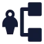 Hierarchysquare icon with solid sharp style