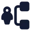 Hierarchysquare icon with solid standard style