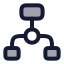 Hierarchysquare icon with duotone rounded style