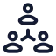Hierarchy icon with stroke rounded style