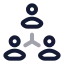 Hierarchy icon with twotone rounded style