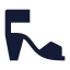 Highheels icon with solid sharp style