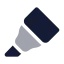 Highlighter icon with bulk rounded style