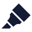 Highlighter icon with solid sharp style