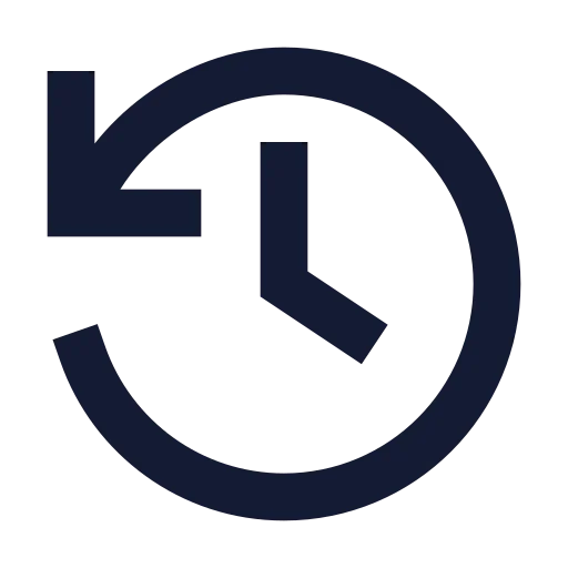 History Icon in Solid Sharp style