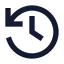 History icon with solid sharp style