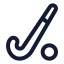 Hockey icon with stroke rounded style