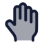 Hold icon with duotone rounded style