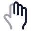Hold icon with twotone rounded style