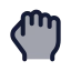 Hold icon with duotone rounded style