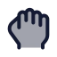 Hold icon with duotone standard style
