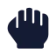 Hold icon with solid standard style