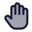 Hold icon with duotone rounded style