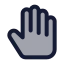 Hold icon with duotone standard style