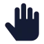 Hold icon with solid sharp style