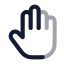 Hold icon with twotone rounded style
