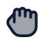 Hold icon with duotone rounded style
